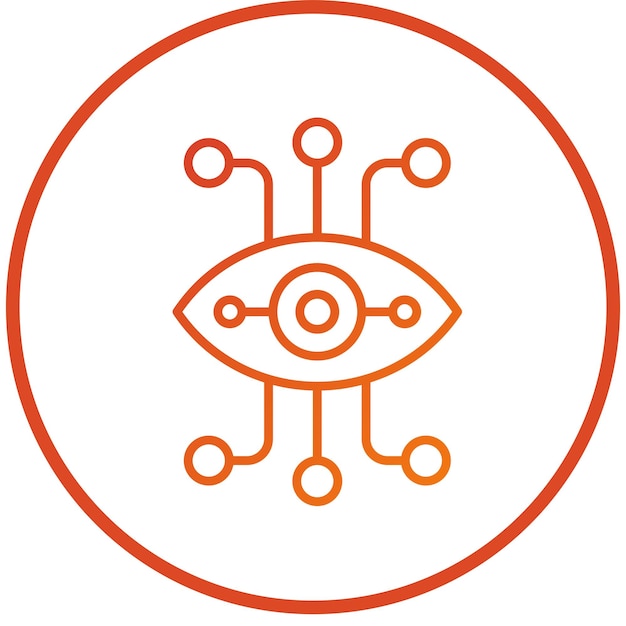 Vector Design Bionic Eye Icon Stijl