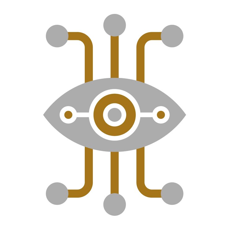 Vector vector design bionic eye icon style
