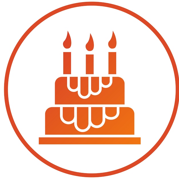 Vector Design Birthday Cake Icon Style