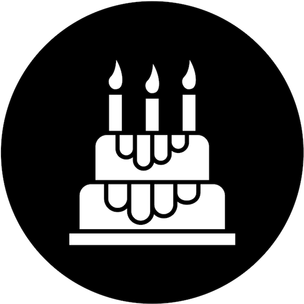 Vector Design Birthday Cake Icon Style