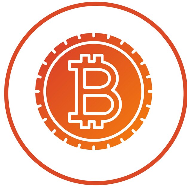 터 디자인 비트코인 아이콘 스타일