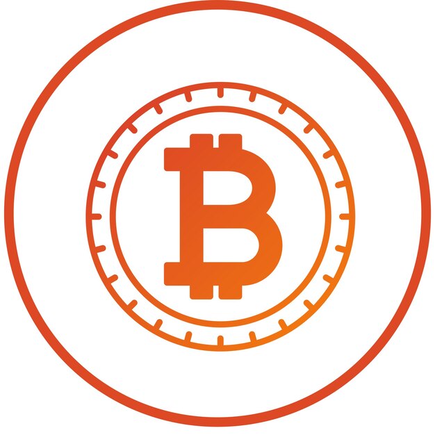 터 디자인 비트코인 아이콘 스타일