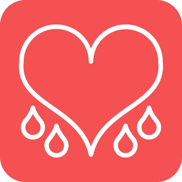 Vector vector design bleeding heart icon style