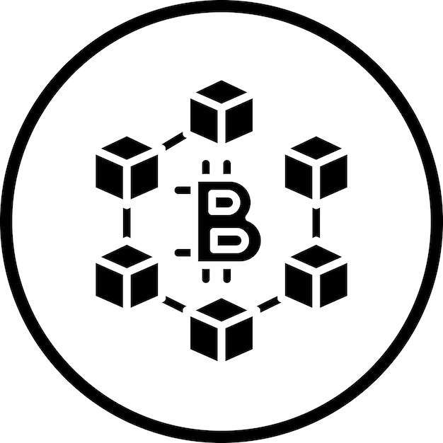 ベクトル デザイン ブロックチェーン アイコン スタイル