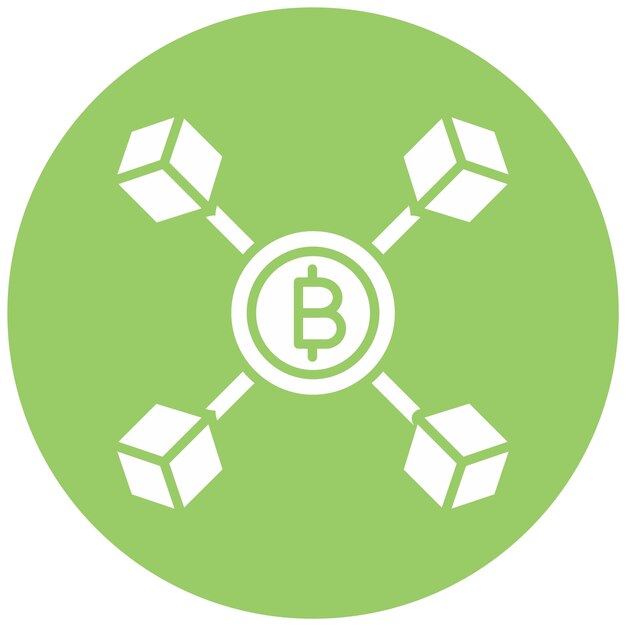 Vector Design Blockchain Icon Style