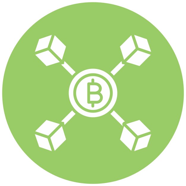 Vector Design Blockchain Icon Style