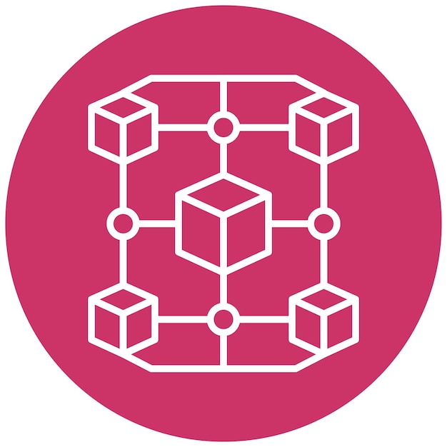 Vector Design Blockchain Icon Style