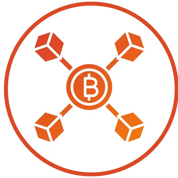 Vector Design Blockchain Icon Style