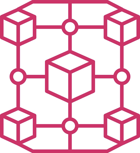 터 디자인 블록체인 아이콘 스타일