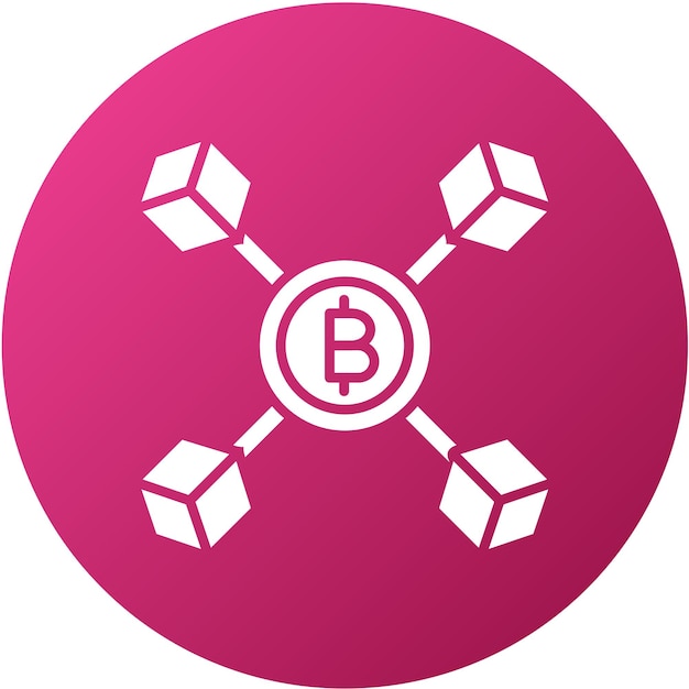 Vector Design Blockchain Icon Style