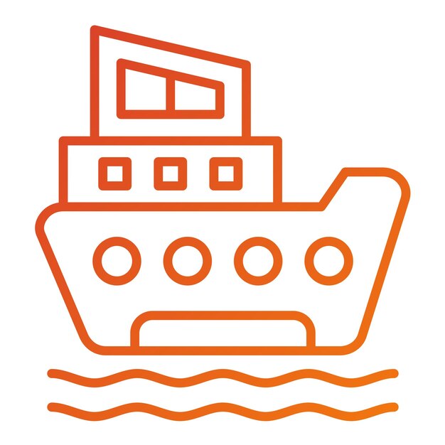 Vector vector design boat icon style