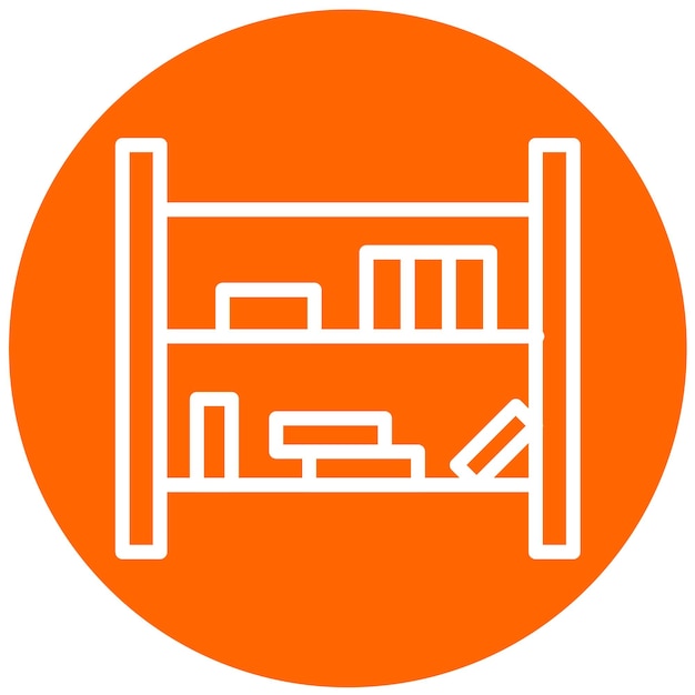 Vector Design Bookcase Icon Style