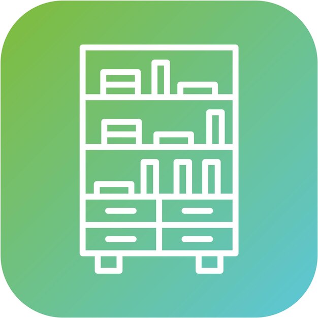 Vector vector design bookcase icon style