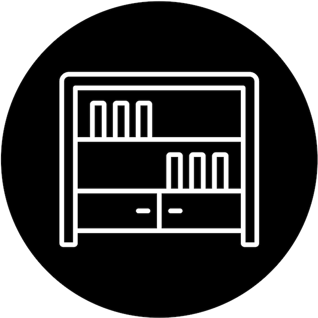 Vector vector design bookshelf icon style