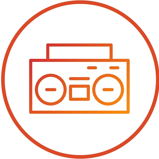 Vector Design Boombox Icon Style