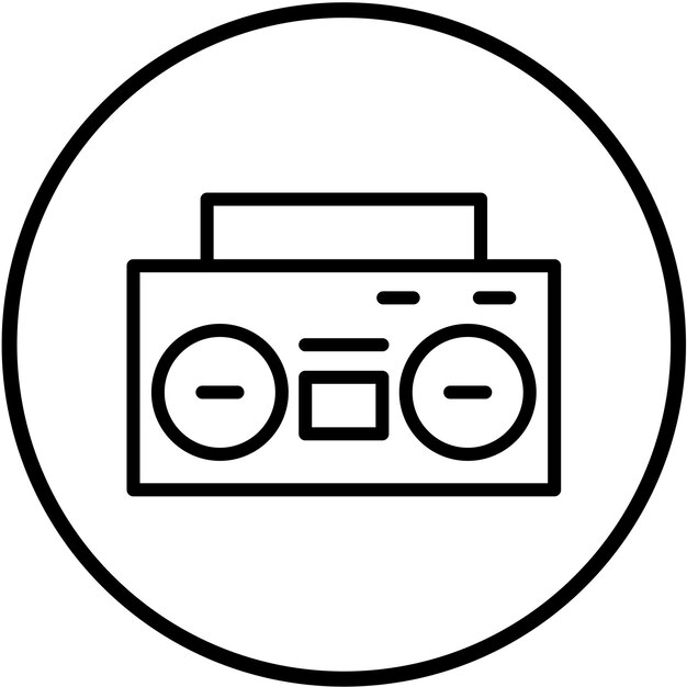 Vector Design Boombox Icon Style