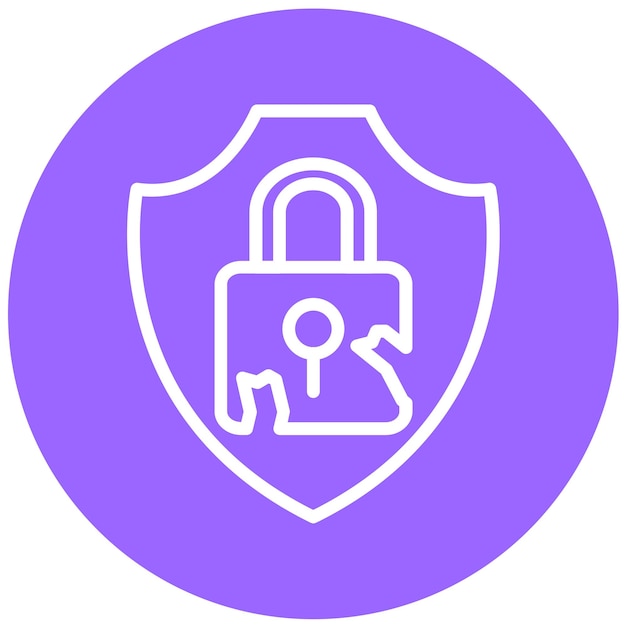 Vector Design Breach Security Icon Style