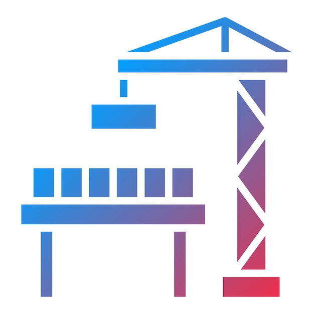 Vector vector design bridge construction icon style