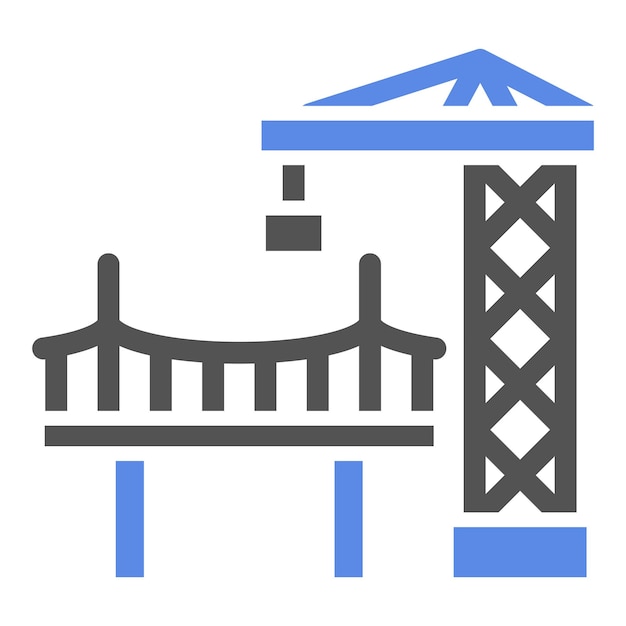 Vector Design Bridge Construction Icon Style