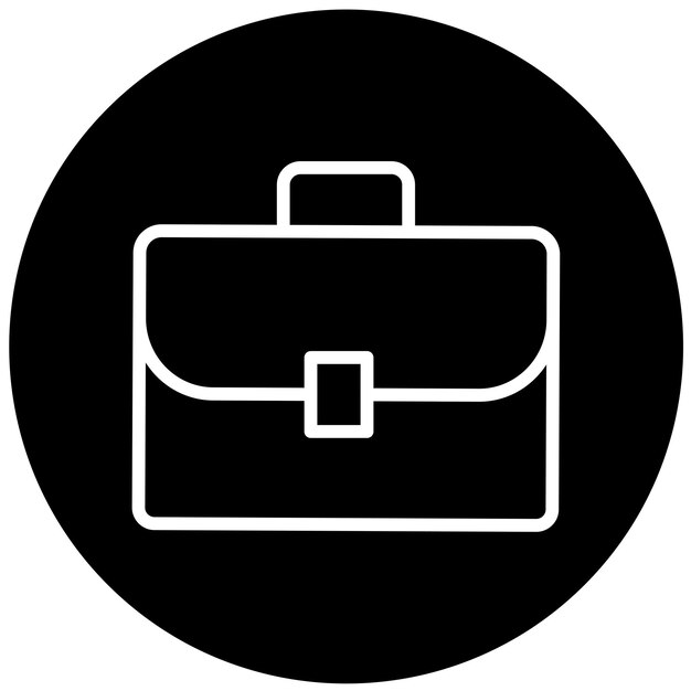 Стиль иконки векторного дизайна портфеля
