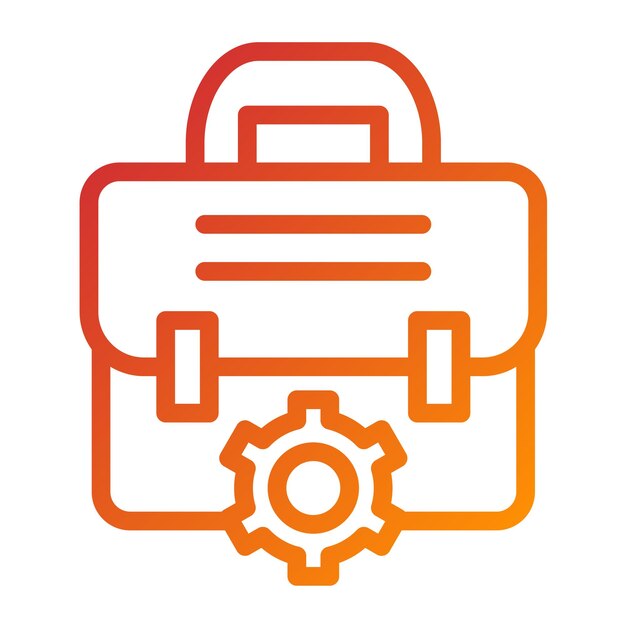 vector design briefcase settings icon style