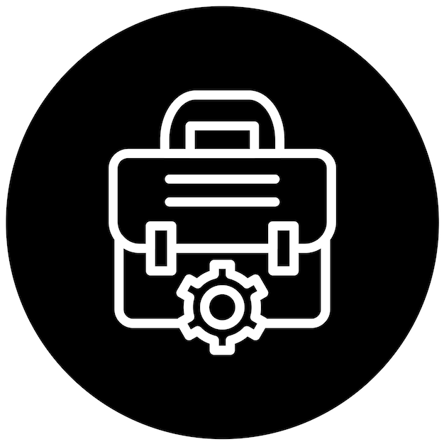 vector design briefcase settings icon style
