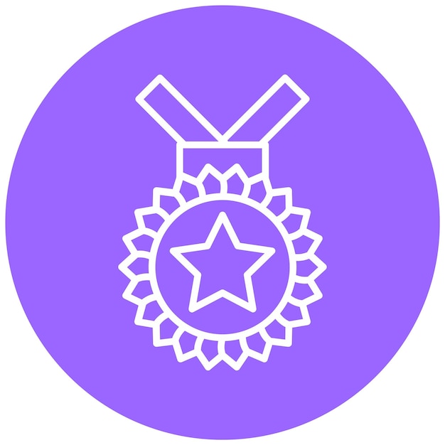 Vector Design Bronze Medal Icon Style