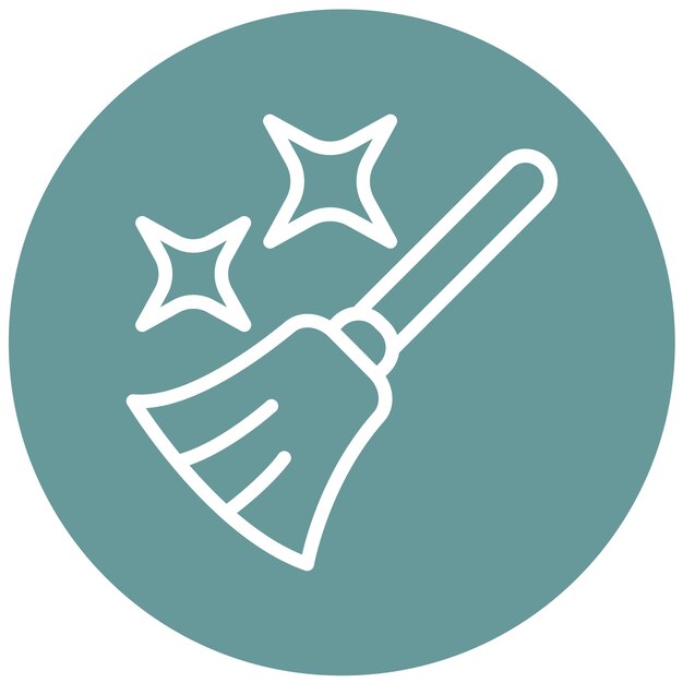 Vector vector design broomstick icon style