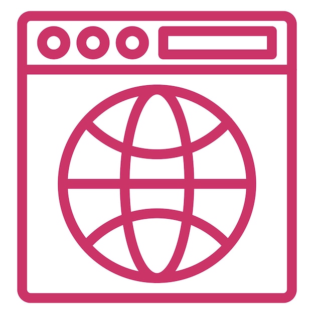 ベクトルデザイン ブラウザのアイコンスタイル