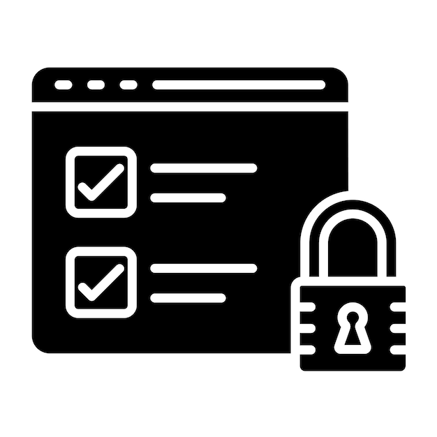 Vector Design Browser Security Icon Style