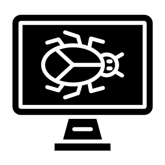 Vector Design Bug Icon Style