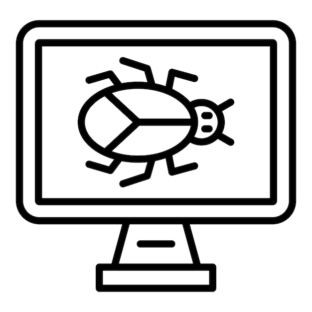 Vector Design Bug Icon Style