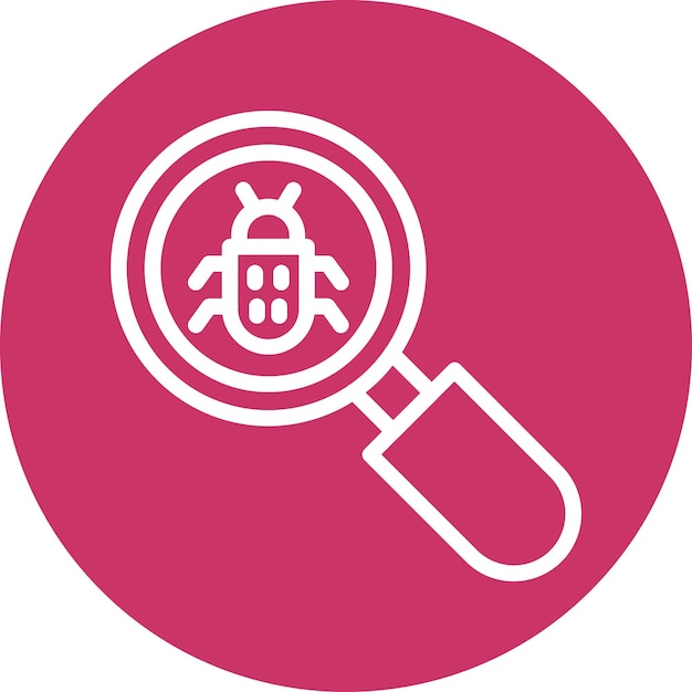 Vector Design Bug Search Icon Stijl