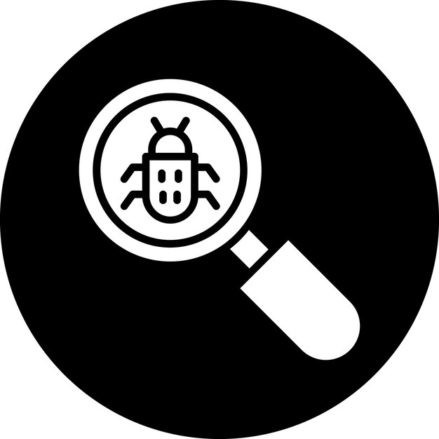 Vector Design Bug Search Icon Stijl