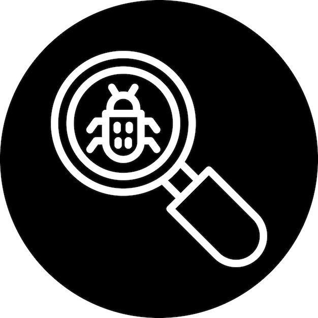 Vector Design Bug Search Icon Stijl