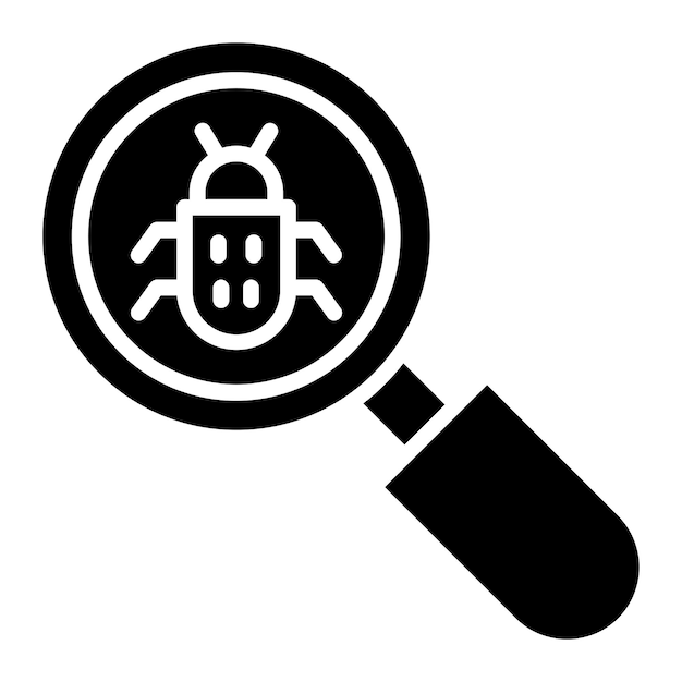 Vector Design Bug Search Icon Stijl
