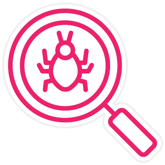 Vector Design Bug Search Icon Stijl