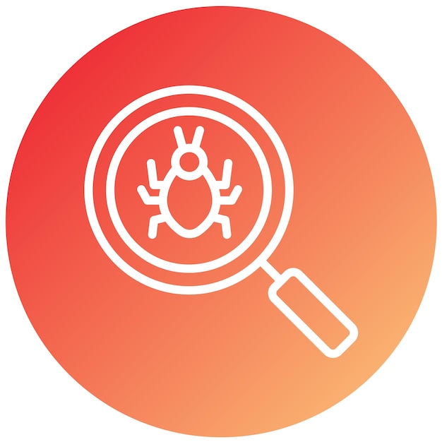 Vector Design Bug Search Icon Stijl