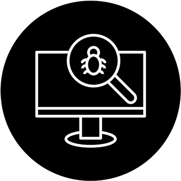 Vector Design Bug Search Icon Stijl