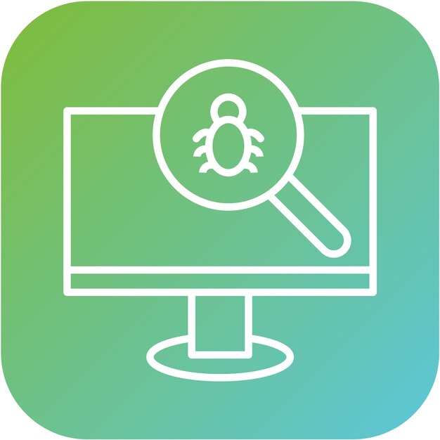 Vector Design Bug Search Icon Stijl