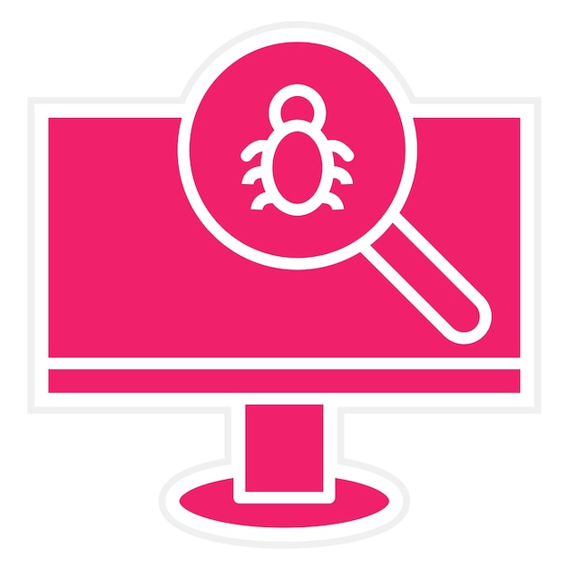 Vector Design Bug Search Icon Stijl