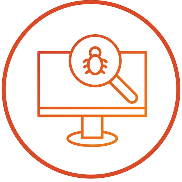 Vector Design Bug Search Icon Stijl