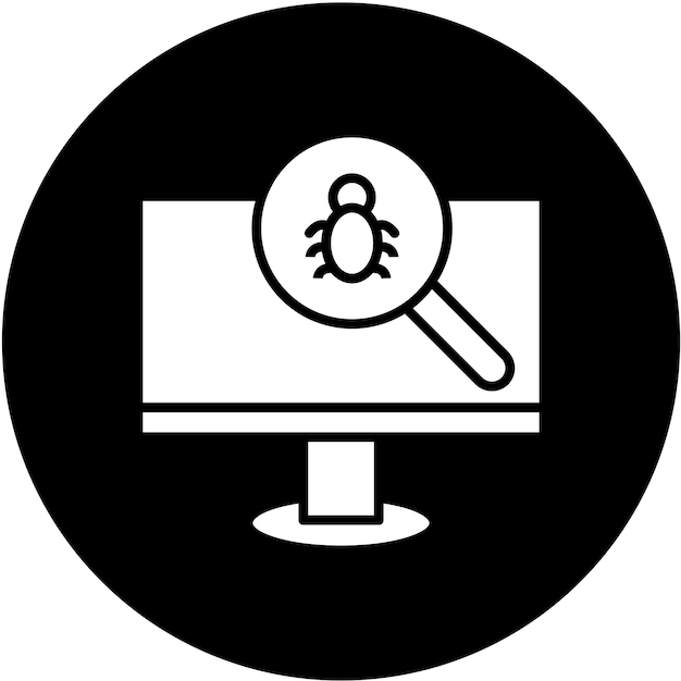 Vector Design Bug Search Icon Stijl