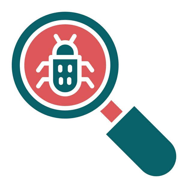 Vector Design Bug Search Icon Style