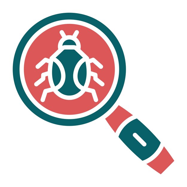 Vector vector design bug tracking icon stijl