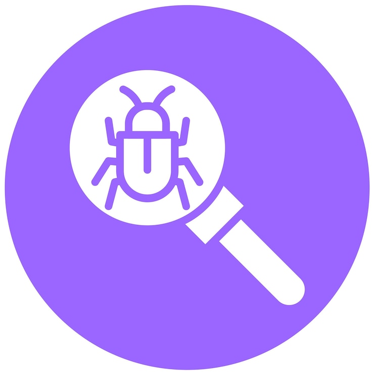 Vector vector design bug tracking icon stijl