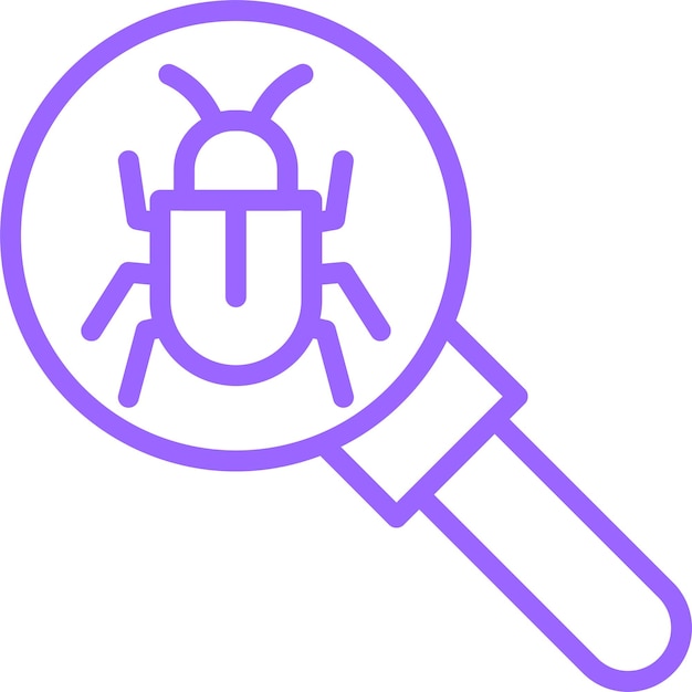 Vector Design Bug Tracking Icon Stijl