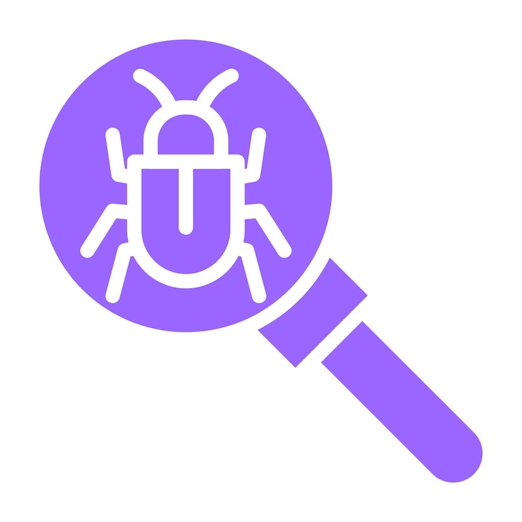 Vector vector design bug tracking icon stijl
