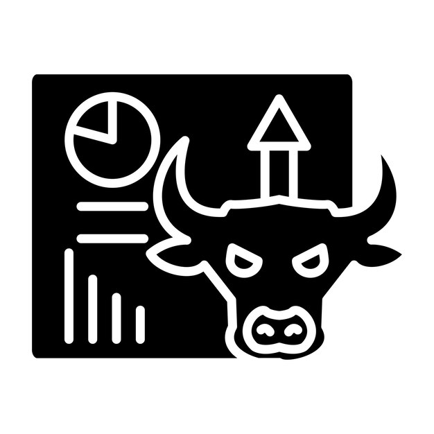 Vector Design Bull Market Icon Style