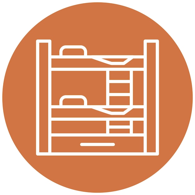 Vector vector design bunk bed icon style